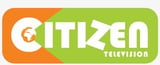 Citizen Television logo with orange and green background featuring a satellite dish icon and white text