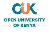 Open University of Kenya logo with stylized OUK letters and star emblem